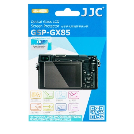 JJC Optical Glass Screen Protector for Panasonic GX85/GX80, FZ2000/FZ2500, G7/FZ300, G80/G85, LX10/LX15