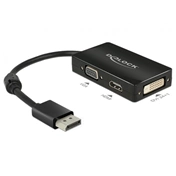 KELLÉK DELOCK Displayport 1.1 male to VGA/HDMI/DVI female passzív (62656)