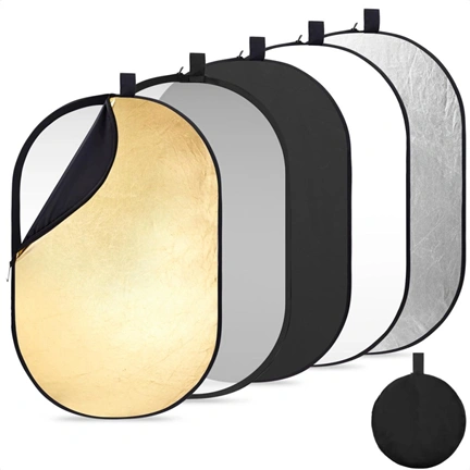 K&F Concept 5in1 derítőlap, reflektor, 100x150cm (fehér, fekete, arany, ezüst,transparens )+hordtásk