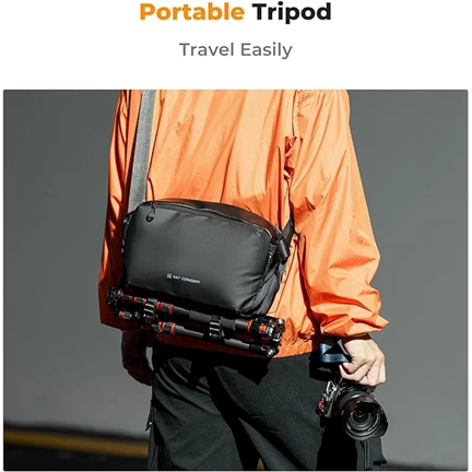 K&F Concept Alpha Sling 10L, fotós oldaltáska, fekete