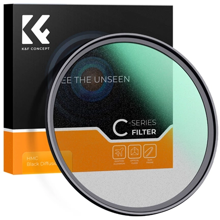 K&F Concept C Series Black Mist 1/2 lágyító szűrő, ultravékony többrétegű bevonat, 58mm