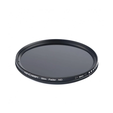 K&F Concept Slim vario ND 2-400 változtatható szürkeszűrő, 67 mm