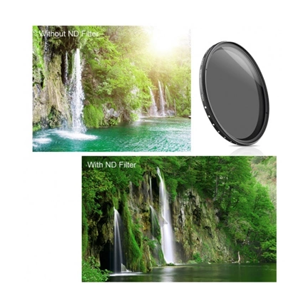 K&F Concept Slim vario ND 2-400 változtatható szürkeszűrő, 67 mm