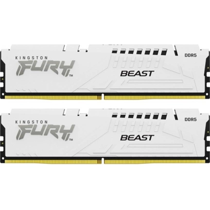 KINGSTON Fury Beast DDR5 6000MHz CL40 32GB Kit2 Intel XMP White