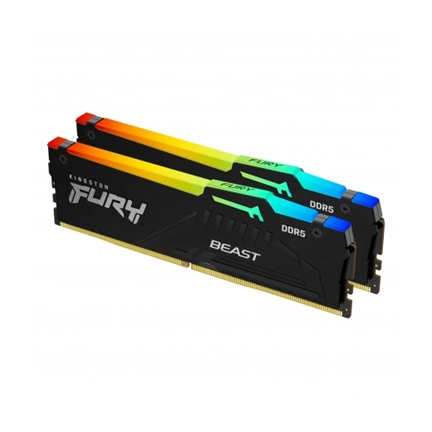 KINGSTON Fury Beast RGB DDR5 5200MHz CL40 64GB Kit2 Intel XMP
