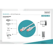 Kábel DIGITUS Professional CAT6 S/FTP patch 3m szürke