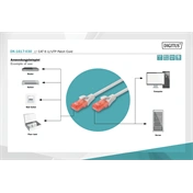 Kábel Digitus UTP CAT6 patch 3m szürke