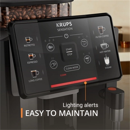 Krups EA910A10 Sensation fekete-elefántcsont automata kávéfőző