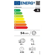 LG DB375TXS beépíthető mosogatógép 14 teríték, gőzös