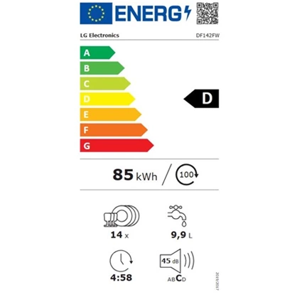 LG DF142FW QuadWash mosogatógép - 14 teríték