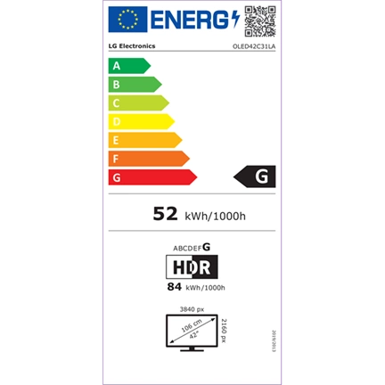 LG OLED evo C3 42” 4K HDR Smart TV 2023