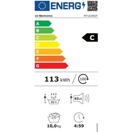 LG WT1210EGF WashTower mosógép + szárítógép - zöld + bézs