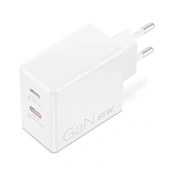 Lenovo Dual USB-C 65W GaN Charger, White
