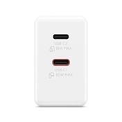 Lenovo Dual USB-C 65W GaN Charger, White