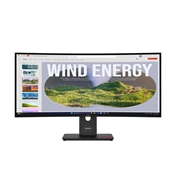 Lenovo ThinkVision T34WD-40 monitor 34" WQHD VA 120Hz, ívelt 1500R, állítható magasságú, elfordítható állvány