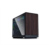 Lian Li A3-mATX Wood Edition számítógépház - edzett üveg, fekete
