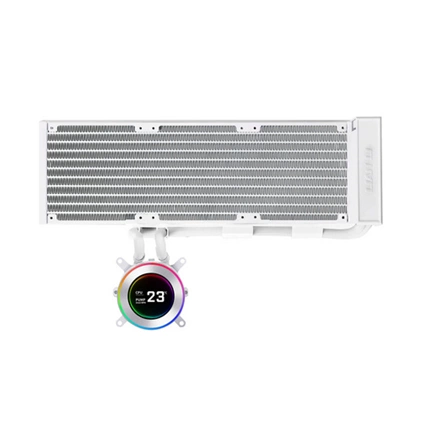 Lian Li Hydroshift II LCD-C 360N AiO vízhűtőrendszer ventilátorok nélkül, fehér