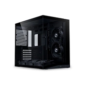 O11DMIV2FX Lian Li O11 Dynamic Mini V2 Flow számítógépház - ATX, edzett üveg elöl/oldalt, 5db PWM ventilátor, fekete