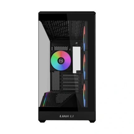 Lian Li Vector V100R Mini számítógépház - Micro-ATX, edzett üveg, 4db ARGB PWM ventilátor, fekete