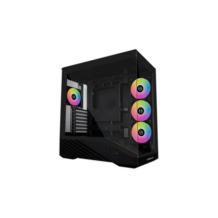 Lian Li Vector V100 számítógépház - E-ATX, edzett üveg, RGB fénysáv, fekete