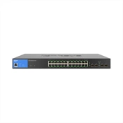 Linksys LGS328PC Switch 24-Port Managed PoE+ Gigabit 4 1G Sfp 250W TAA - Black