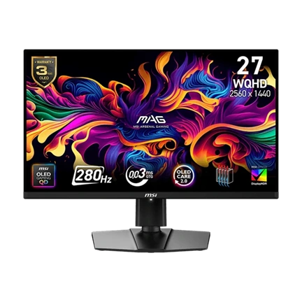 MSI MAG 271QP QD-OLED X28 gaming monitor - 27", WQHD, 280Hz, 0,03ms GtG