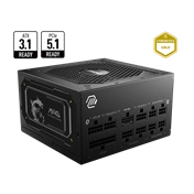 MSI MAG A850GL PCIE5 II tápegység - 850W, ATX3.1, PCIe5.1, 80 Plus Gold