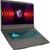 MSI Thin 15 B12VE notebook 15,6" FHD 144Hz Core i5-12450H 16GB 512GB SSD RTX4050 6GB, nincs operációs rendszer