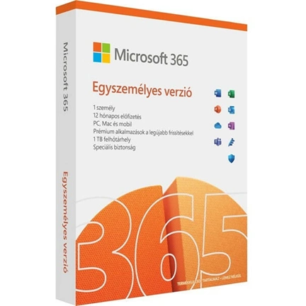 Microsoft 365 Personal, magyar, EuroZone, 1 éves előfizetés, média nincs, FY25H2