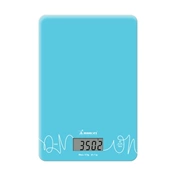 Momert 6860 digitális, kék üveglapos konyhamérleg,  precíziós mérési rendszer, tára funkció, LCD kijelző, automatikus ki