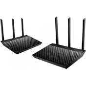 NET ASUS RT-AC66U B1 Dual Band AC1750 router 2 Pack