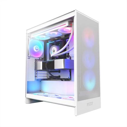 NZXT H7 Flow RGB (2024) számítógépház - matt fehér