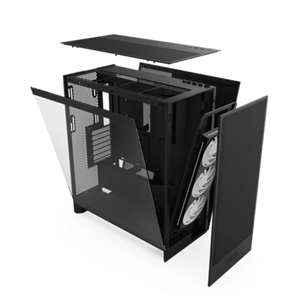 NZXT H7 Flow RGB (2024) számítógépház - matt fekete