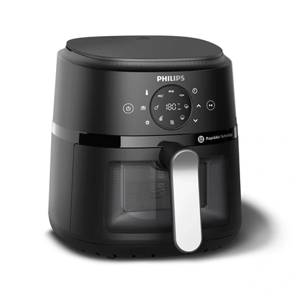 PHILIPS 2000 Series Airfryer, 3,2 l, ezüst, RapidAir technológia, betekintőablak, 13 elkészítési mód