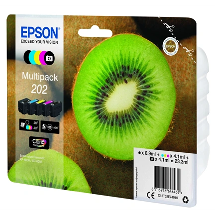 Patron Epson Kiwi Multipack 202 | CMYK+photo black | Claria Premium