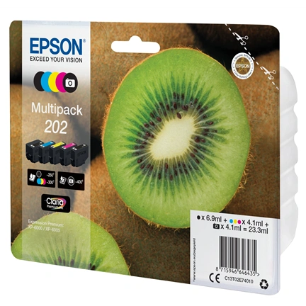Patron Epson Kiwi Multipack 202 | CMYK+photo black | Claria Premium