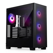 Phanteks XT Pro Ultra számítógépház - edzett üveg, 4db M25-140 D-RGB ventilátor, E-ATX, fekete