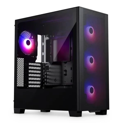 Phanteks XT Pro Ultra számítógépház - edzett üveg, 4db M25-140 D-RGB ventilátor, E-ATX, fekete