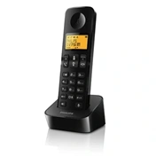 Philips D160 vezeték nélküli telefon - kihangosítható kézibeszélő, 1,6"-es kijelző, fekete
