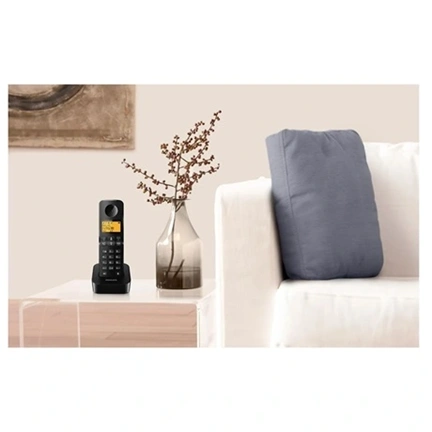 Philips D160 vezeték nélküli telefon - kihangosítható kézibeszélő, 1,6"-es kijelző, fekete