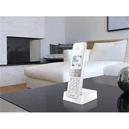 Philips D470 vezeték nélküli telefon - kihangosítható kézibeszélő, 1,8"-es kijelző, fehér