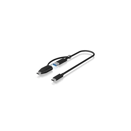 RAIDSONIC Icy Box IB-CB033 Type-C to USB Type-A & Type-C cable 35 cm