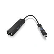 Raidsonic Icy Box IB-HUB1439-LAN USB hub - 4 port, USB Gen 1 2x Type-A, 1x Type-C, 1x GbE LAN RJ-45