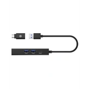 Raidsonic Icy Box IB-HUB1439-LAN USB hub - 4 port, USB Gen 1 2x Type-A, 1x Type-C, 1x GbE LAN RJ-45