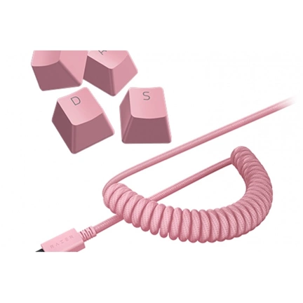 Razer Keyboard PBT Keycap + Coiled Cable Upgrade Set - Quartz Pink