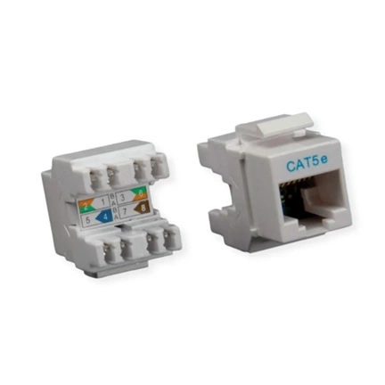 Roline Keystone aljzat, Cat.5e (Class D) RJ-45, UTP, világosszürke