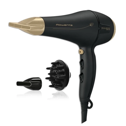Rowenta CV7846F0 Signature Pro AC hajszárító 3 tartozékkal fekete-arany 2200 W
