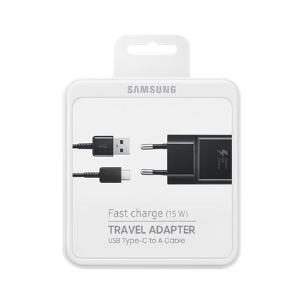 SAMSUNG EP-TA20EBECGWW Fast Charge Type-C 2A Fekete hálózati töltő