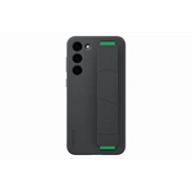SAMSUNG Galaxy S23+ szilikontok szíjjal - fekete