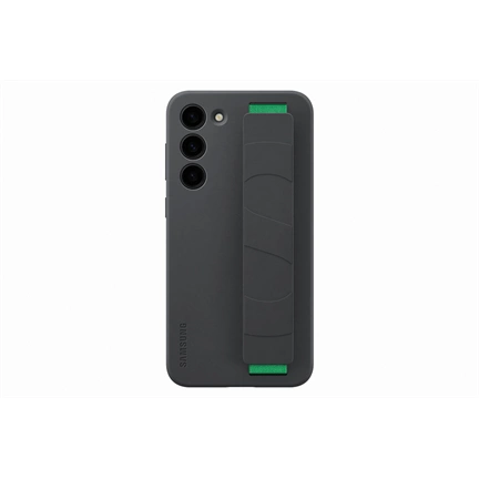 SAMSUNG Galaxy S23+ szilikontok szíjjal - fekete